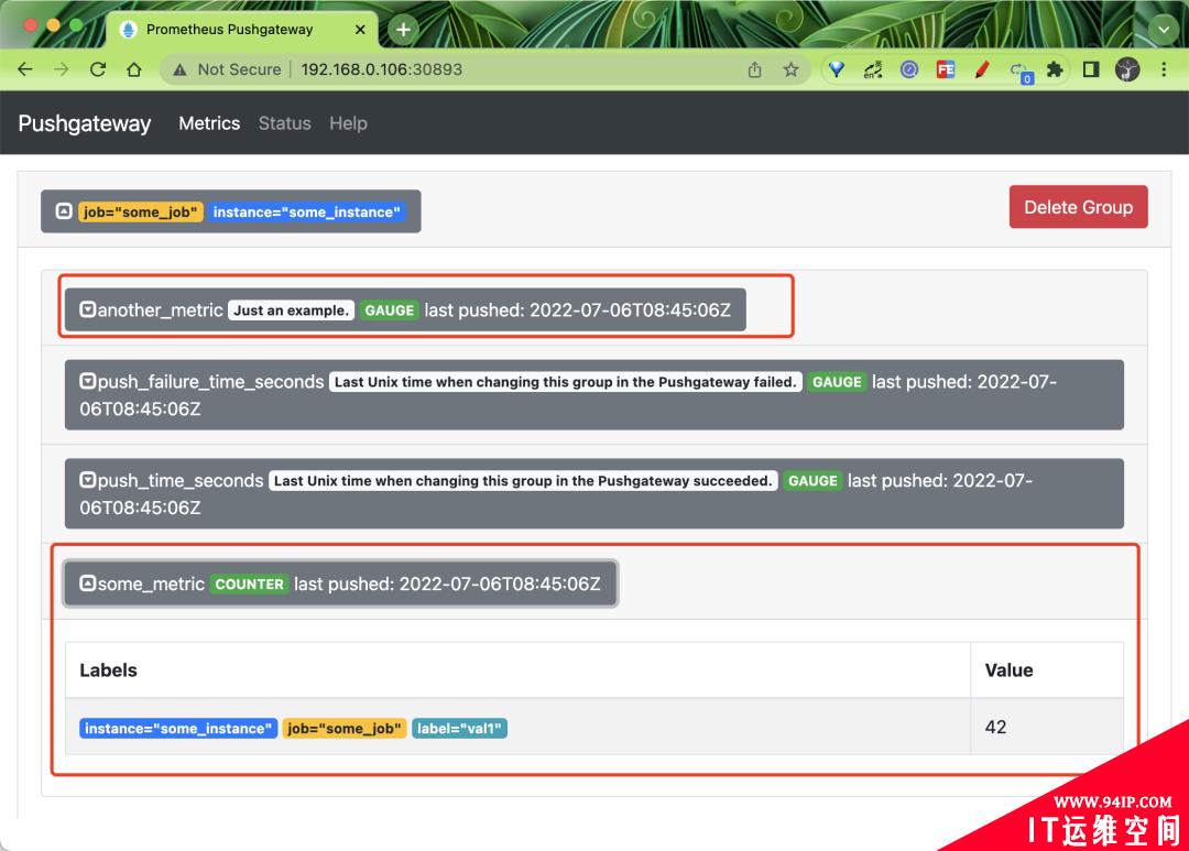 使用 Prometheus Pushgateway 推送监控指标