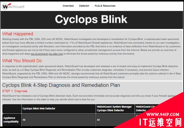 美、英发现新的僵尸网络恶意程序 Cyclops Blink