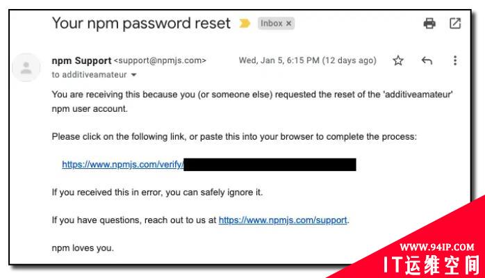 因使用域名过期邮箱，数千 npm 帐号面临被轻易劫持风险