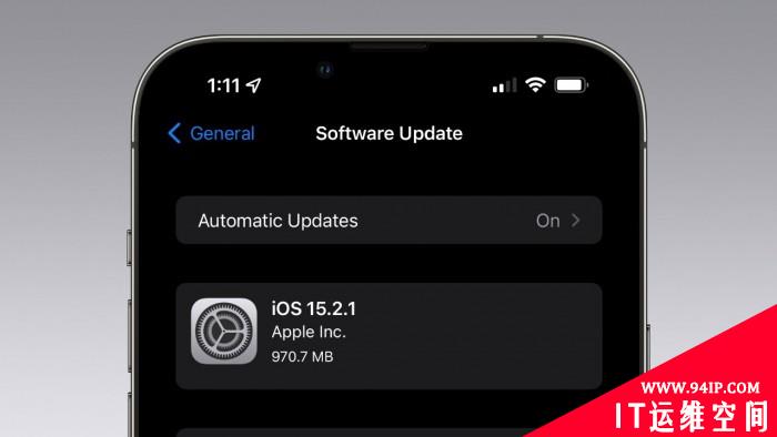 iOS 15.2.1和iPadOS 15.2.1发布 解决HomeKit漏洞问题