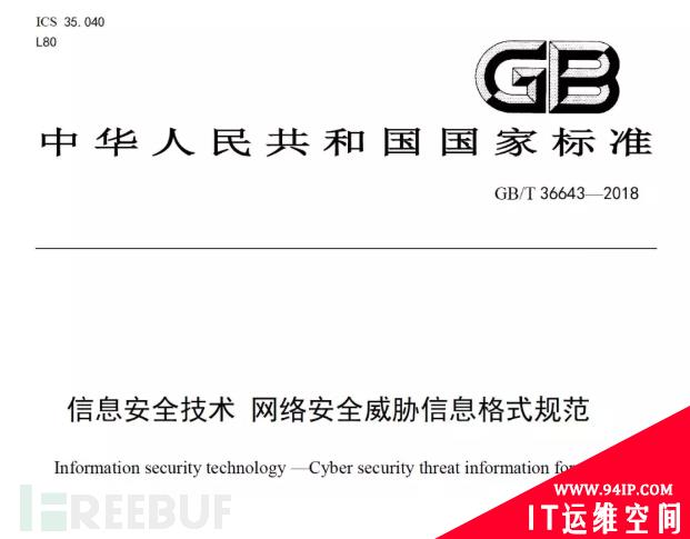 网络安全威胁信息格式规范正式发布