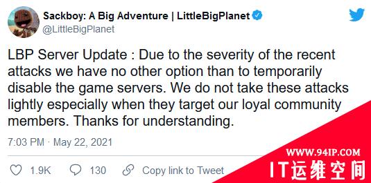 遭遇黑客攻击后 索尼宣布《LittleBigPlanet》服务器暂时下线