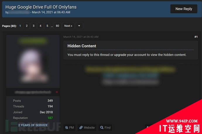 网站OnlyFans数百名创作者内容泄露，可能有你关注的YouTube博主