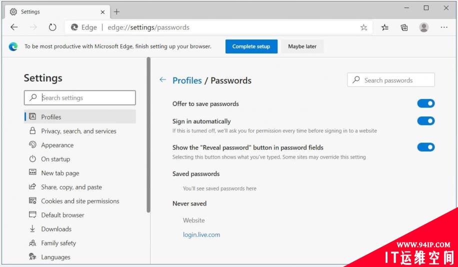 Microsoft Authenticator为移动设备增添了密码自动填写功能